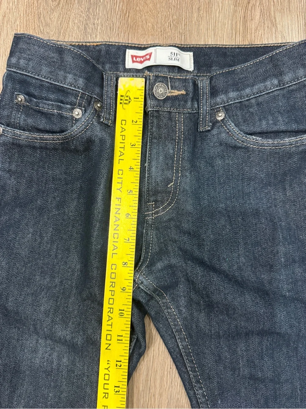 Levi's 511 Slim Dark Blue Straight Leg Jeans 14 Reg Boys